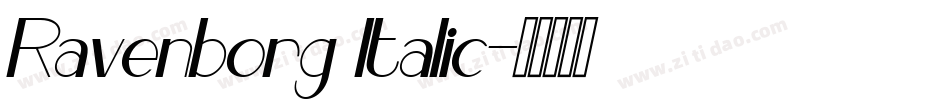 Ravenborg Italic字体转换